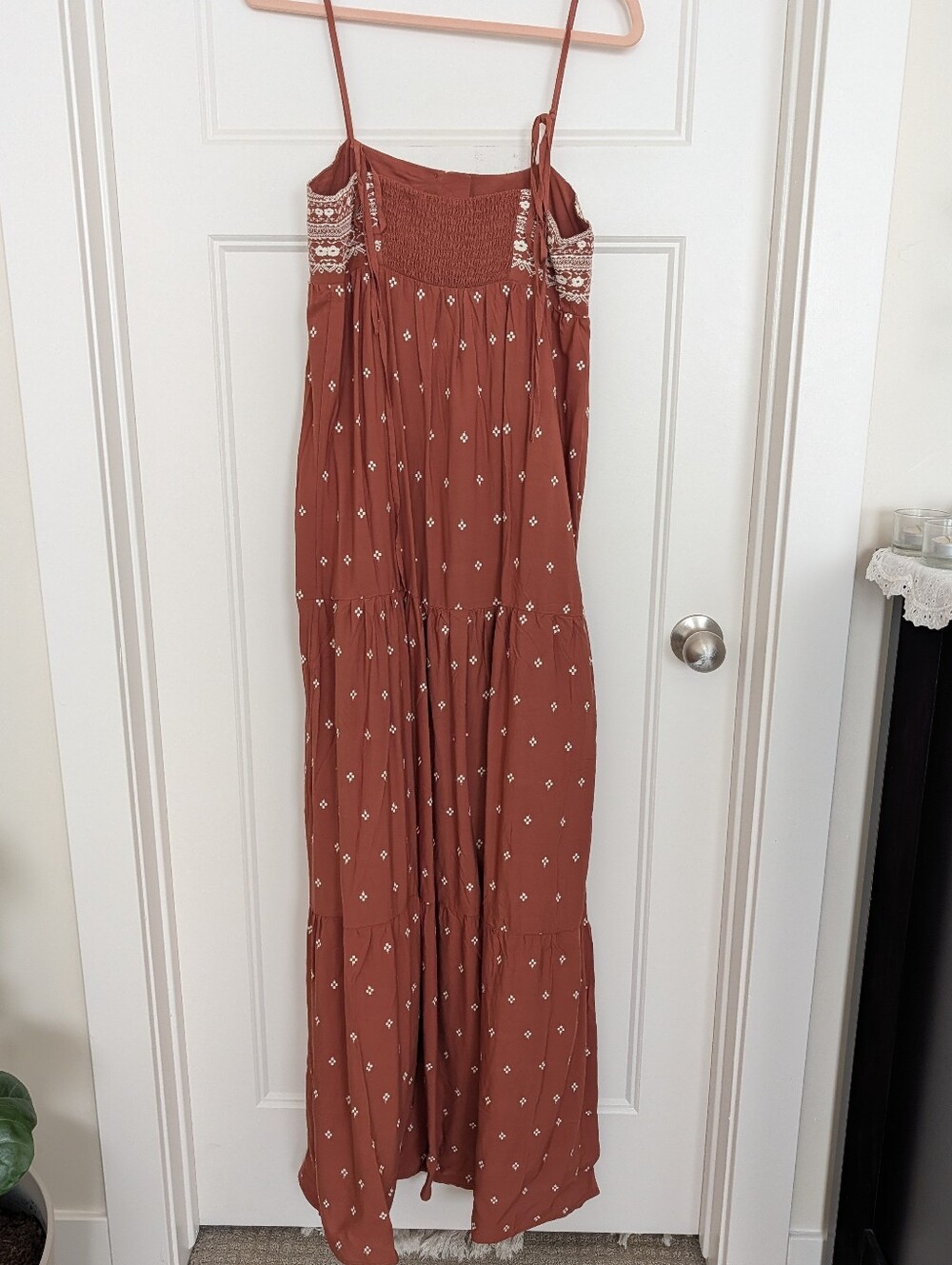 Spiritual Gangster Brown Embroidered Bodice Tiered Maxi Dress - Picture 6 of 10
